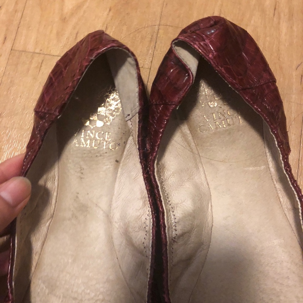 Vince Camuto red python flats - Picture 2 of 3